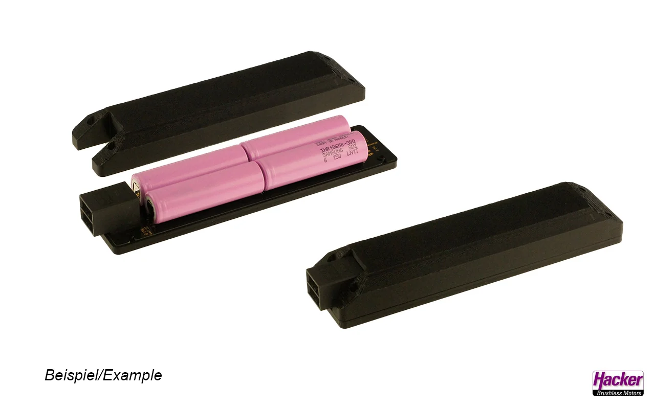 Hacker RC / Emcotec "Click" Connect Cover+Bottom For Battery Mounting Board 2x 2S A43038 - Image 3