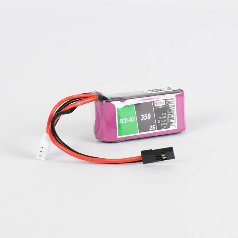 Hacker TF ECO-RX 2S 350mAh 25C LiPo Battery 90350246