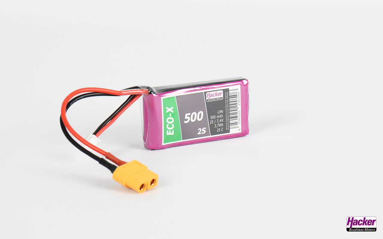 Hacker TopFuel ECO-X 2S 500mAh 25C LiPo Battery XT60 90500241 - Image 3