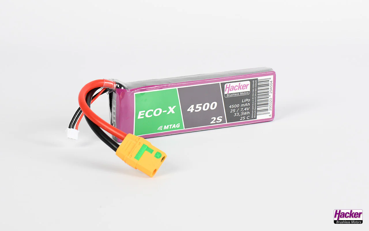 Hacker TopFuel LiPo 20C ECO-X 4500mAh 2S MTAG XT90 94500231 - Image 3