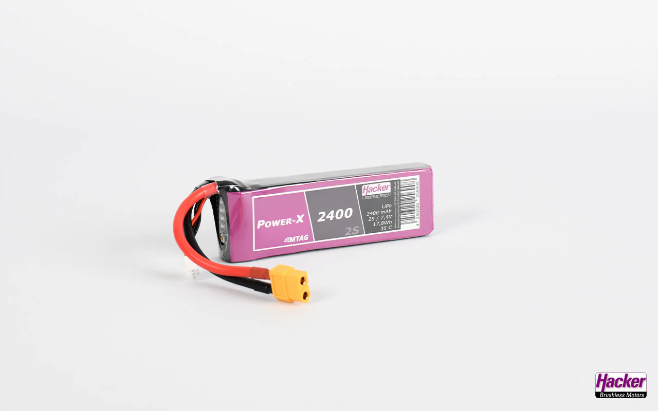 Hacker TopFuel Power-X 2S 2400mAh 35C LiPo Battery With MTAG 92400261 - Image 4