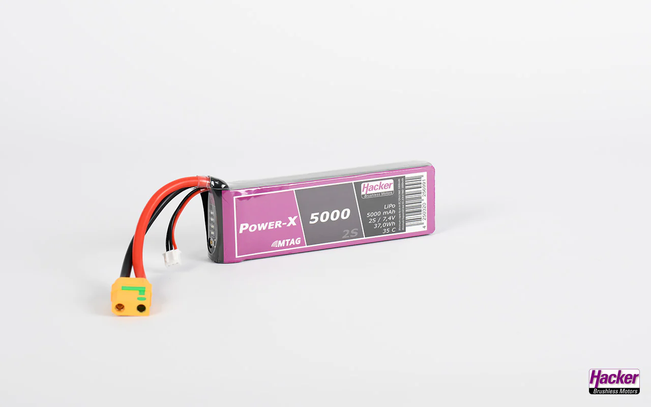 Hacker TopFuel Power-X 2S 5000mAh 35C LiPo Battery XT90AS MTAG 95000261 - Image 5
