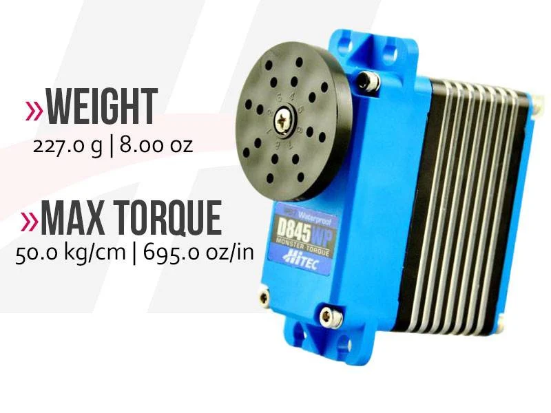 Hitec D845WP Giant Digital Cored Servo 227g 50kg/0.17s 4.8V - 7.4V