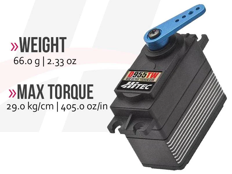 Hitec D955TW Standard Digital Coreless Servo 66g 29kg/0.12s 4.8V - 7.4V 2221019