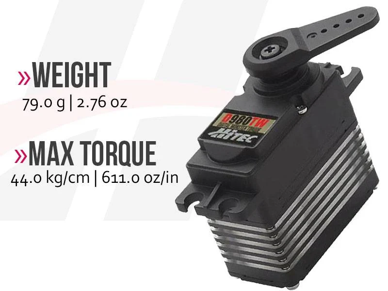 Hitec D980TW Standard Digital Coreless Servo 79g 44kg/0.17s 4.8V - 7.4V 2221020