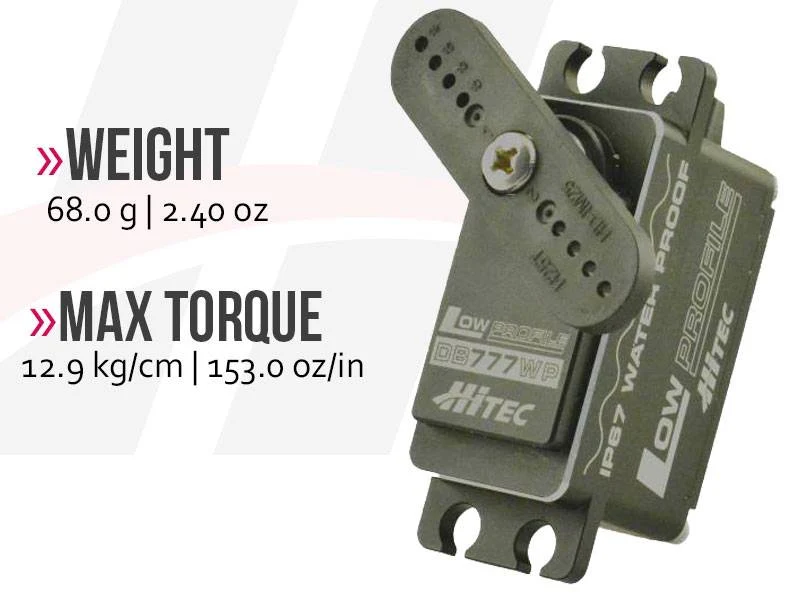 Hitec DB777WP Low Profile Digital Brushless Servo 68g 11.0kg/0.06s 6.0V - 7.4V 2221301