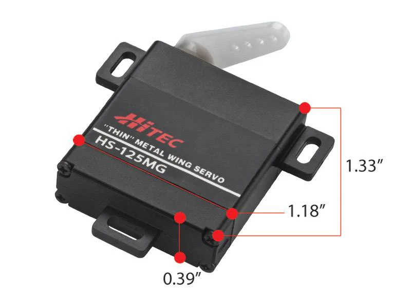 Hitec HS125MG Slim Wing Analogue Cored Servo 24g 3.5kg/0.13s 4.8V - 6.0V 2212000 - Image 3