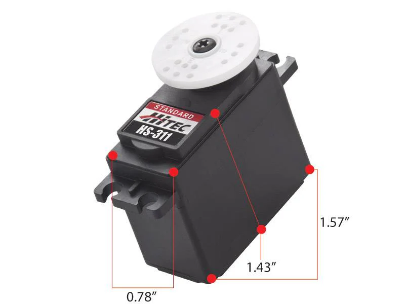 Hitec HS311 Standard Analogue Cored Servo 43g 3.5kg/0.15s 4.8V - 6.0V 2213190 - Image 3