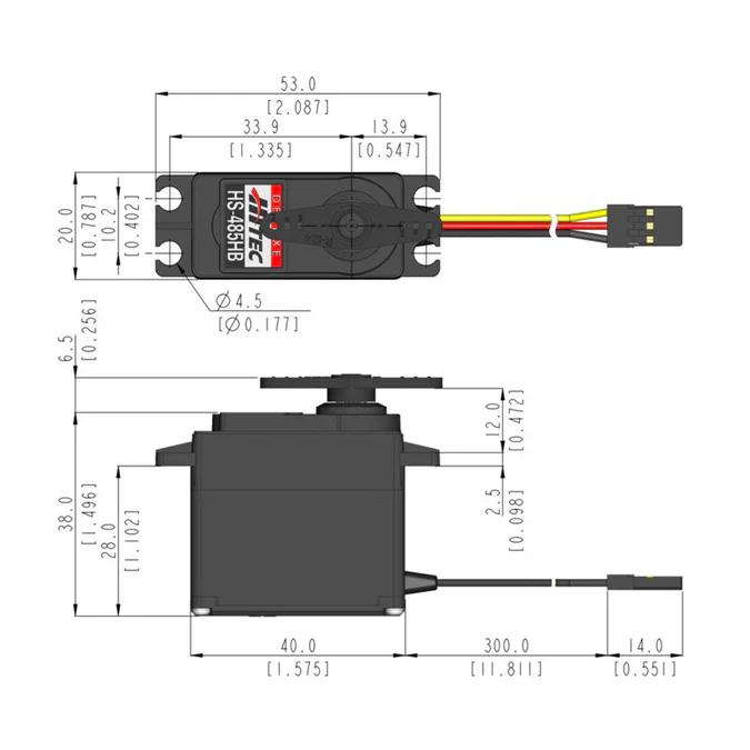Hitec HS485HB Standard Analogue Cored Servo 45g 6kg/0.18s 4.8V - 6.0V 2213270 - Image 10