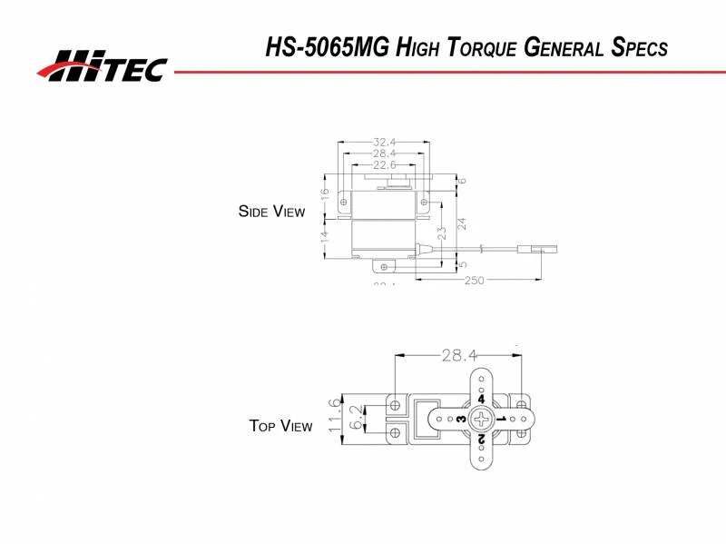 Hitec HS5065MG Ultra Micro Digital Cored Servo 11.9g 2.2kg/0.11s 4.8V - 6.0V 2216540 - Image 3
