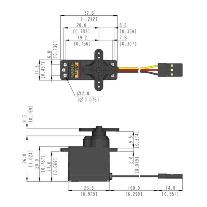 Hitec HS5065MG Ultra Micro Digital Cored Servo 11.9g 2.2kg/0.11s 4.8V - 6.0V 2216540 - Image 7