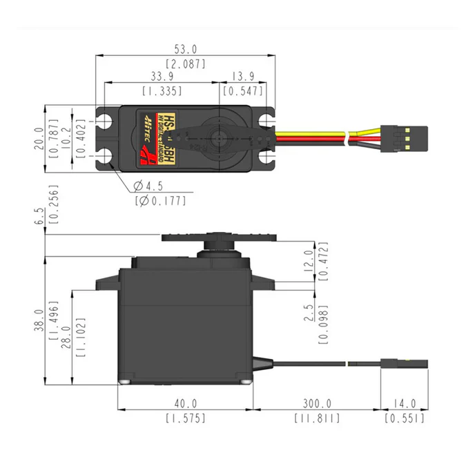 Hitec HS5495BH Standard Digital Cored Servo 45g 7.5kg/0.15s 6.0V - 7.4V 2217590 - Image 9