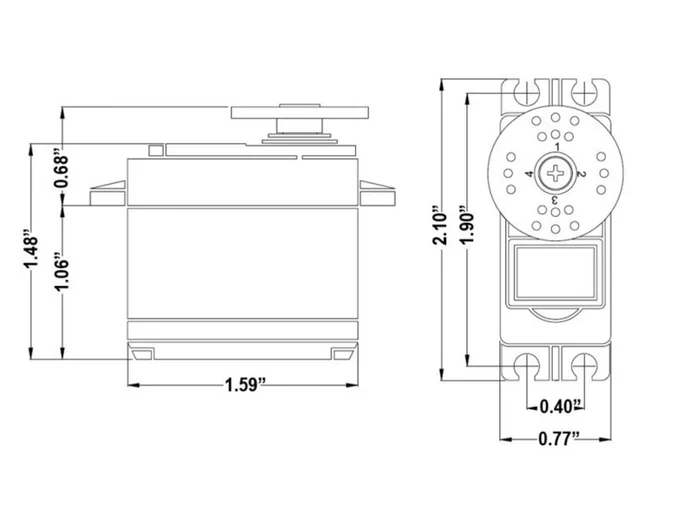 Hitec HS5645MG Standard Digital Cored Servo 60g 12.1kg/0.18s 4.8V - 6.0V 2217620 - Image 8