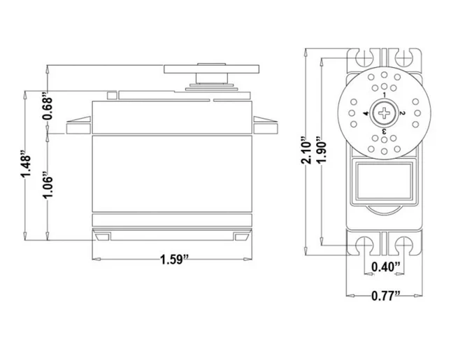 Hitec HS645MG Standard Analogue Cored Servo 55.2g 9.6kg/0.2s 4.8V - 6.0V 2214270 - Image 9