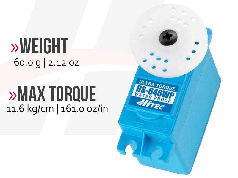 Hitec HS646WP Standard Analogue Cored Servo 60g 11.6kg/0.17s 6.0V - 7.4V 2221915