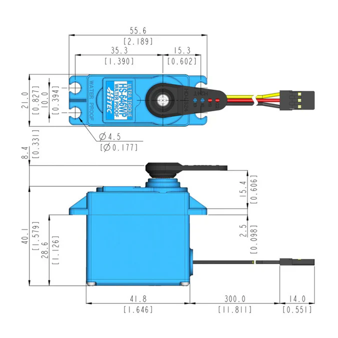 Hitec HS646WP Standard Analogue Cored Servo 60g 11.6kg/0.17s 6.0V - 7.4V 2221915 - Image 12