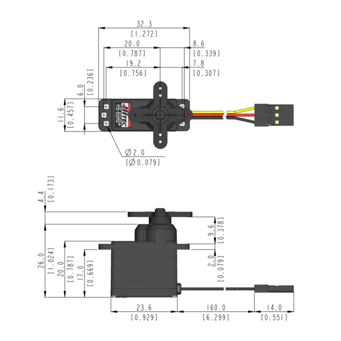 Hitec HS65HB Ultra Micro Analogue Cored Servo 11.2g 1.9kg/0.13s 4.8V - 6.0V 2212090 - Image 10