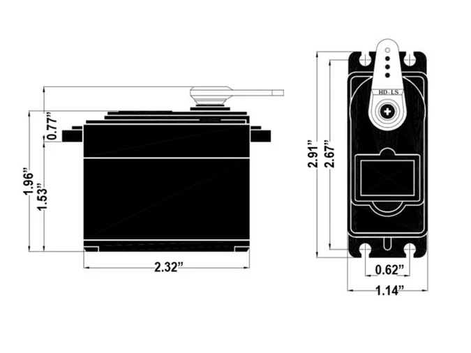 Hitec HS765HB Giant Analogue Cored Servo 110g 13.2kg/0.23s 4.8V - 6.0V 2215500 - Image 8
