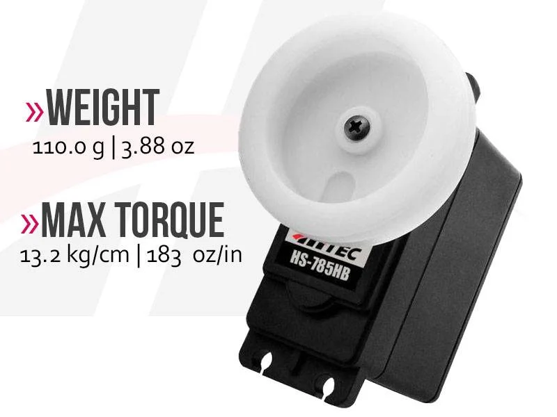 Hitec HS785HB Giant Analogue Cored Servo 110g 13.2kg/1.38s 4.8V - 6.0V 2215510