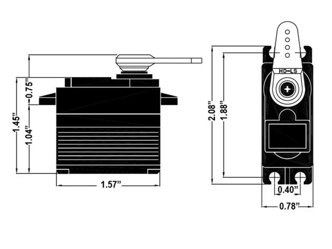 Hitec HS7955TG Standard Digital Coreless Servo 65g 24kg/0.15s 4.8V - 6.0V 2218510 - Image 10