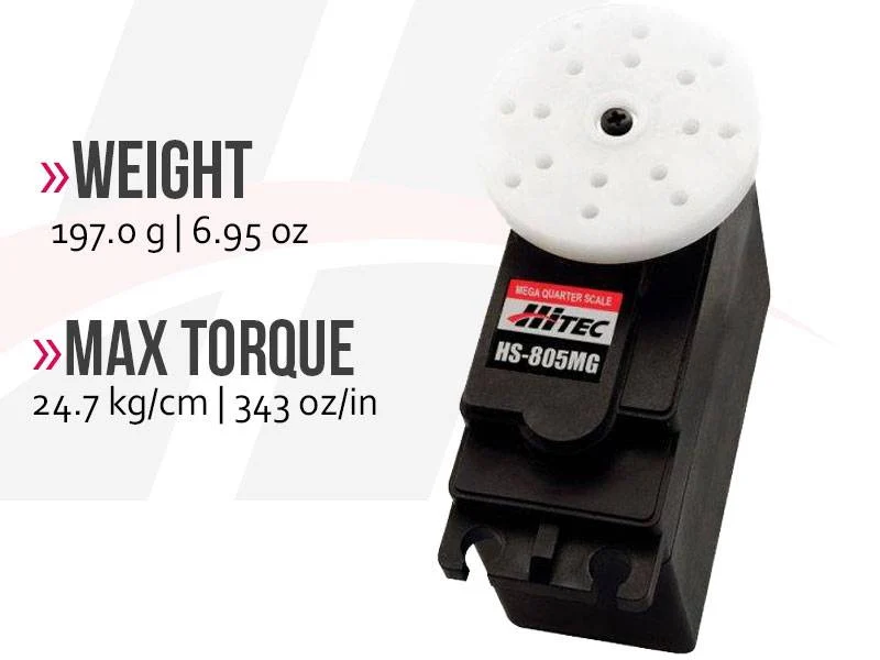 Hitec HS805MG Giant Analogue Cored Servo 197g 24.7kg/0.18s 4.8V - 6.0V 2214540
