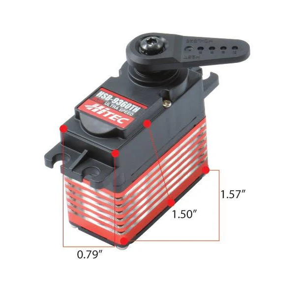 Hitec HSB9360TH Standard Digital Brushless Servo 68g 17kg/0.06s 6.0V - 7.4V 2220860 - Image 3