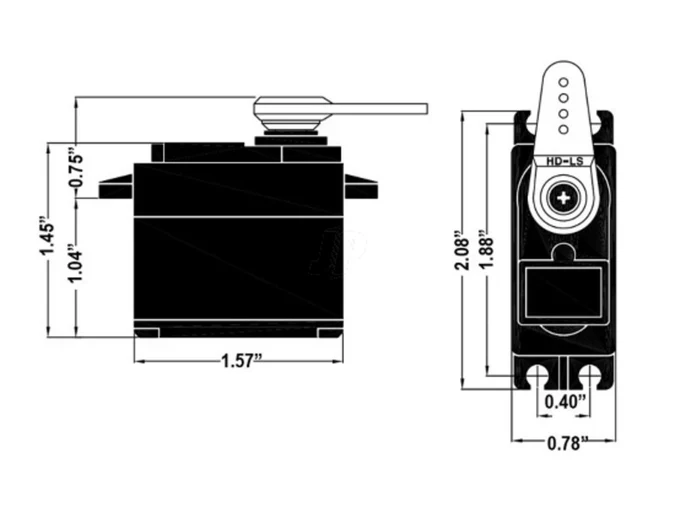Hitec HSB9485SH Standard Digital Brushless Servo 62g 26kg/0.15s 6.0V - 7.4V 2220985 - Image 9