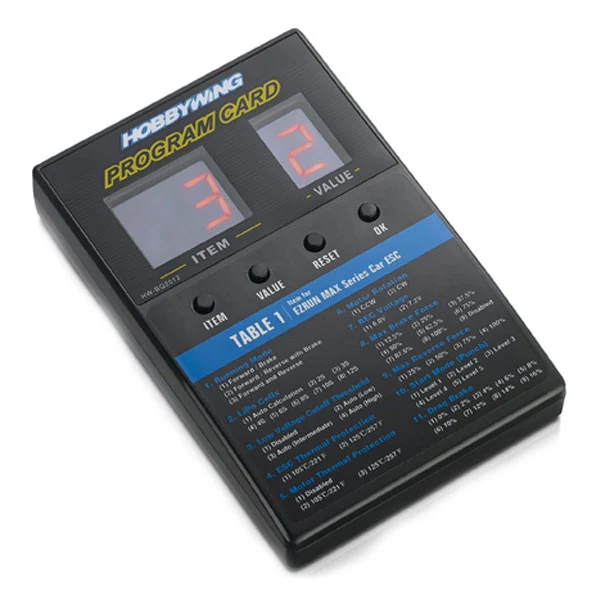 Hobbywing LED Program Card - General HW30501003
