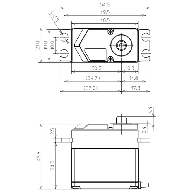 Futaba HPS-A703 Standard Brushless Servo PWM/S.Bus2 74.0kg/0.12s 4.8V - 7.4V - Image 4