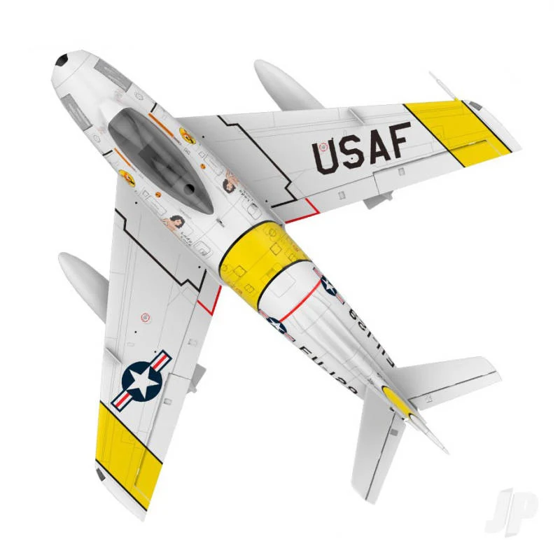 HSD Jets F-86 Sabre 120mm EDF 12S Foam Jet, Yellow Ribbon (PNP) - Image 3
