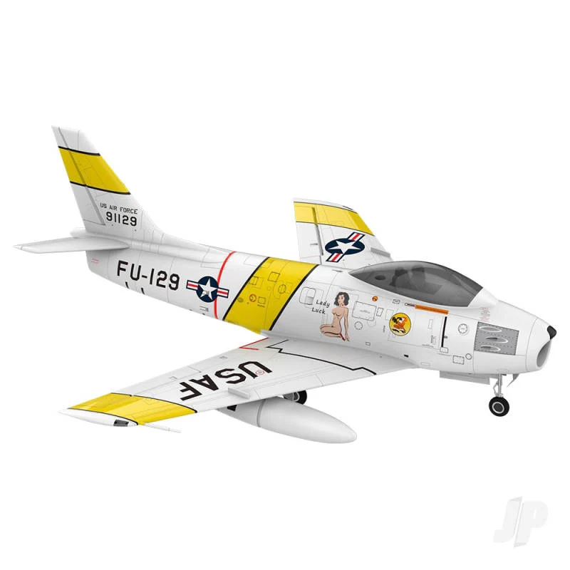 HSD Jets F-86 Sabre 120mm EDF 12S Foam Jet, Yellow Ribbon (PNP) - Image 4