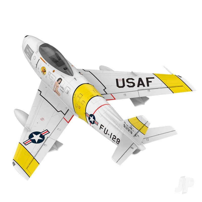 HSD Jets F-86 Sabre 120mm EDF 12S Foam Jet, Yellow Ribbon (PNP) - Image 5