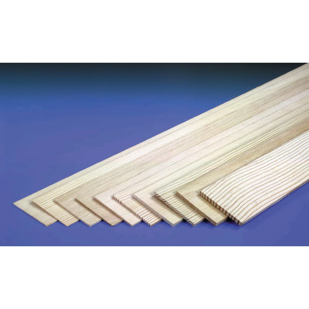 J Perkins 1/16in 36x3in Sheet Spruce 5520501 5 Pack