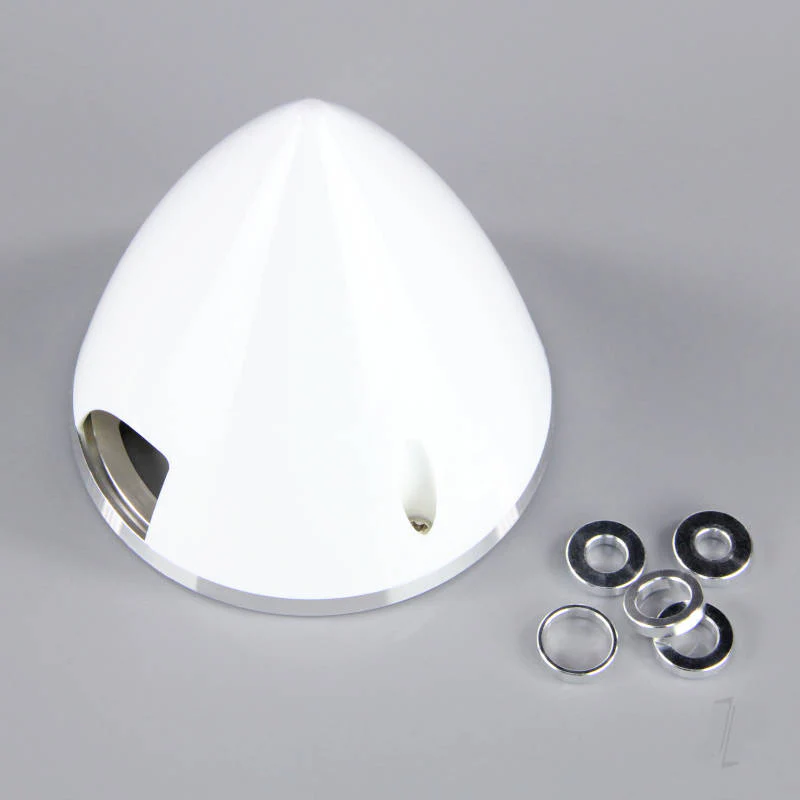 J Perkins 70mm White Spinner (with Aluminium Back Plate) JPDAC02022