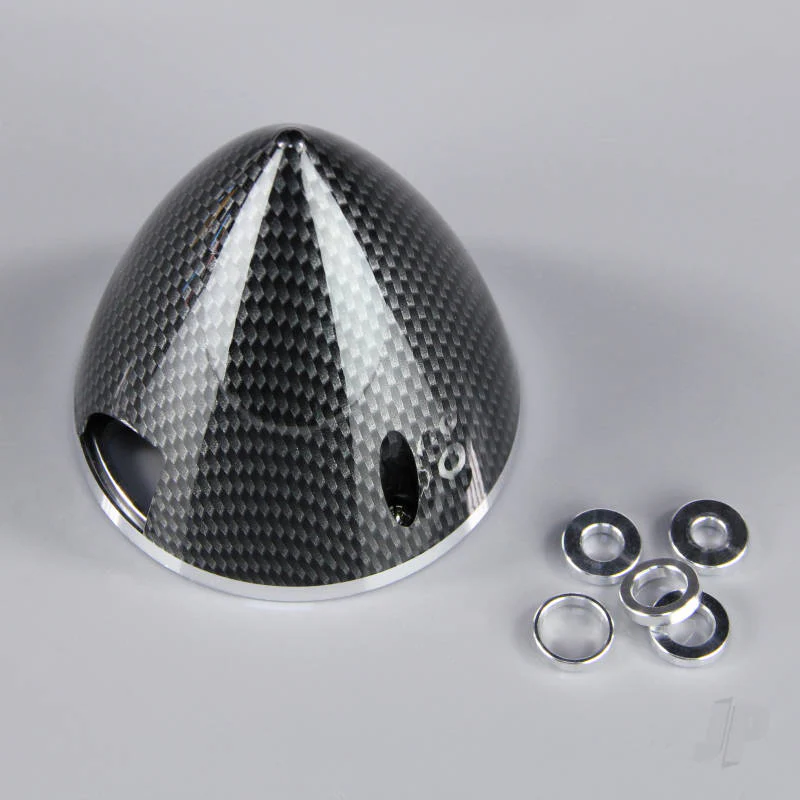 J Perkins 75mm Carbon Look Spinner (with Aluminium Back Plate) JPDAC02046