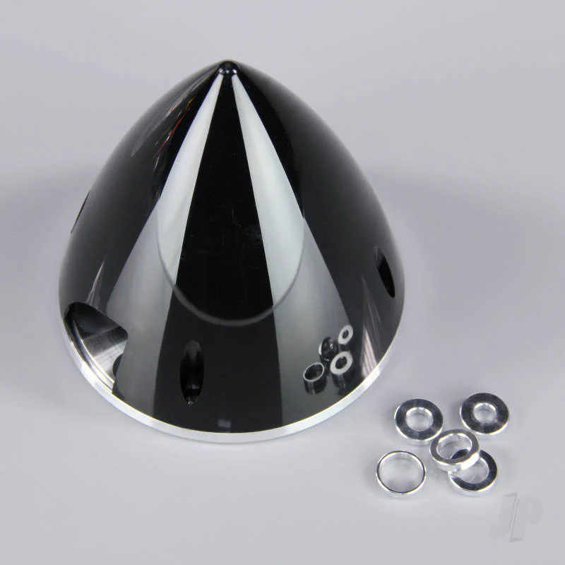 J Perkins 82mm Black Spinner (with Aluminium Back Plate) JPDAC02028