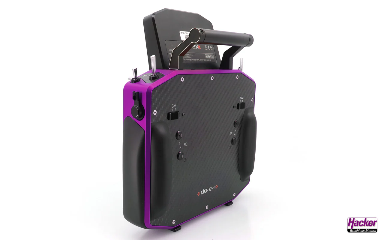 Jeti Duplex 2.4 EX DS24 II Carbon Line Purple Multi Mode Transmitter with REX12 Assist Receiver - Image 3
