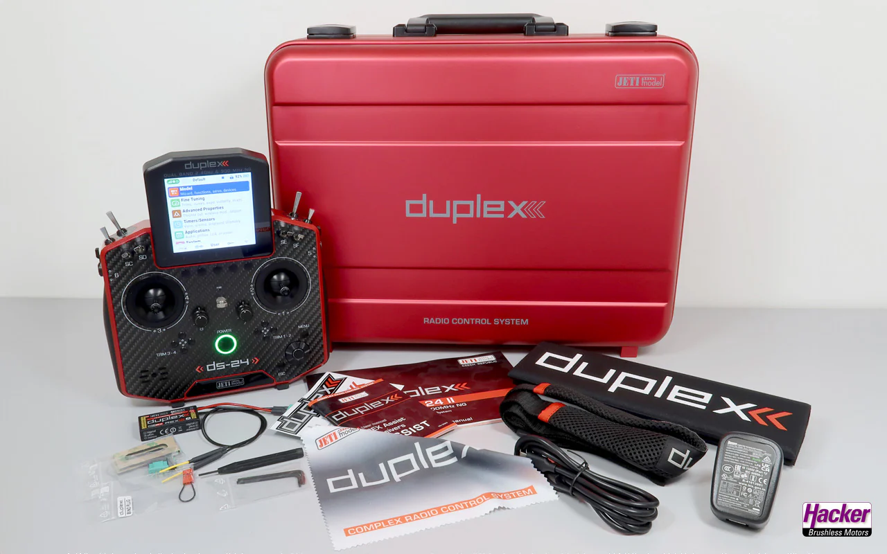 Jeti Duplex 2.4 EX DS24 II Carbon Line Purple Multi Mode Transmitter with REX12 Assist Receiver - Image 4