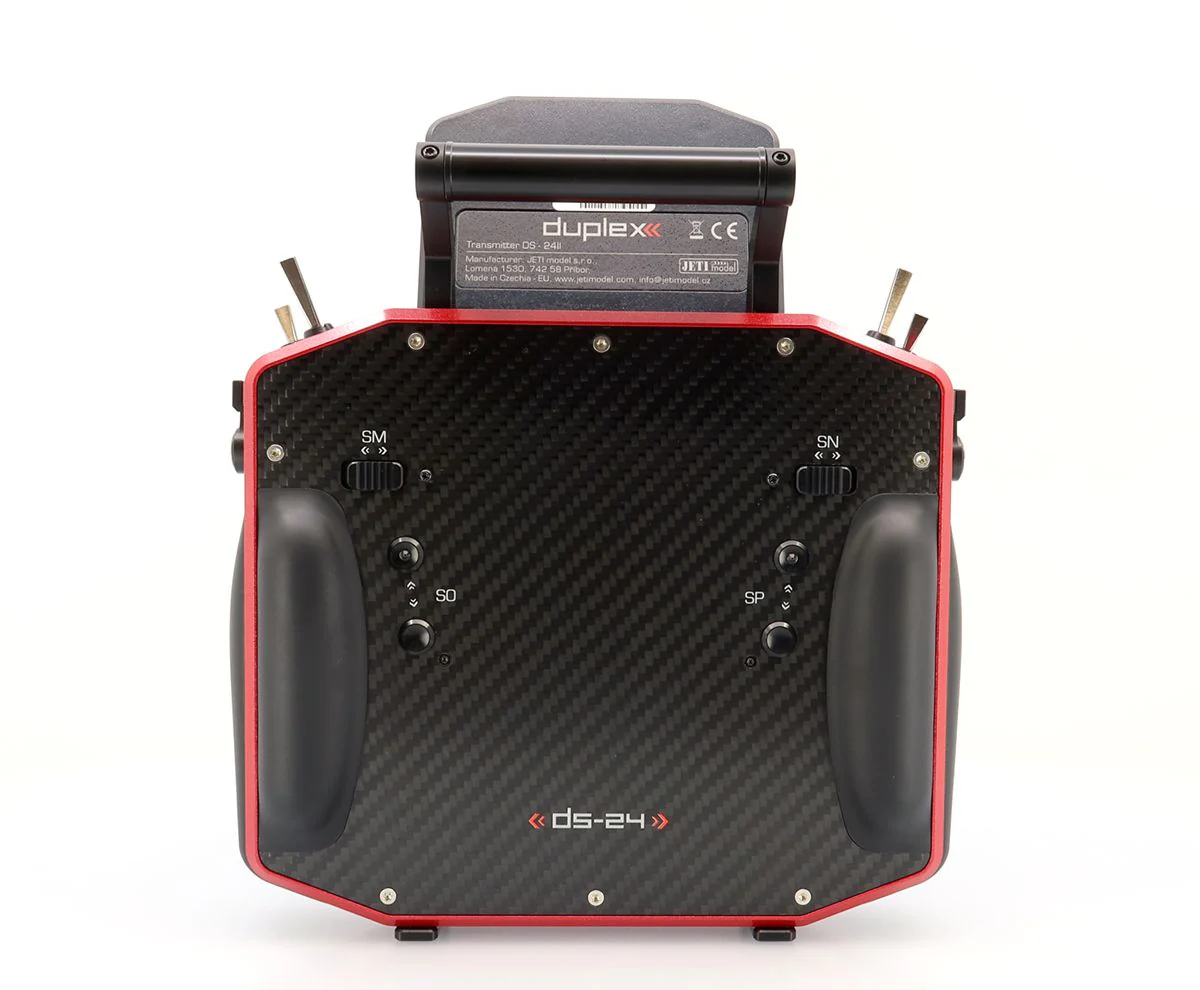 Jeti Duplex 2.4 EX DS24 II Carbon Line Ruby Lacquer Multi Mode Transmitter with REX12 Receiver - Image 5
