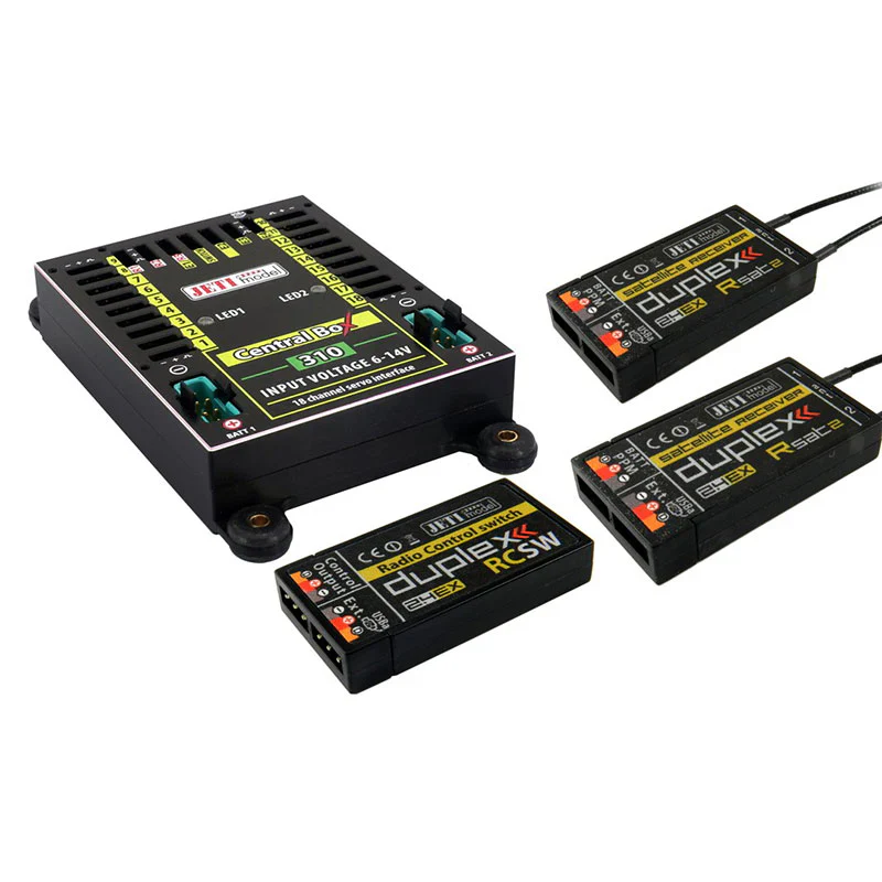 JETI Duplex 2.4EX Central Box 310 + 2 RSat2 + RC-Switch J-CB-310-RS-RCSW