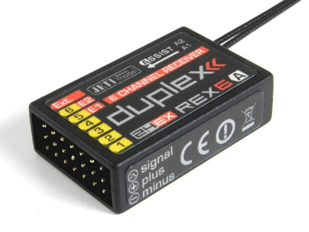 Jeti Duplex 2.4EX Receiver REX6 Assist with Factory Vario Update JDEX-RR6-A-Vario