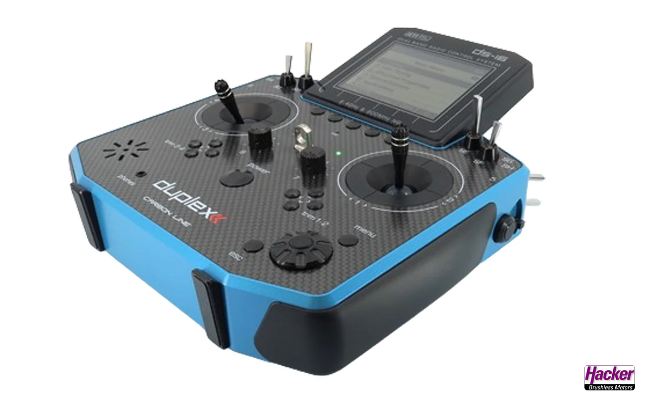 Jeti Duplex DS-16 Mk2 NG Carbon Line Blue Transmitter Multimode DS16 with Rex 10 Receiver - Image 3