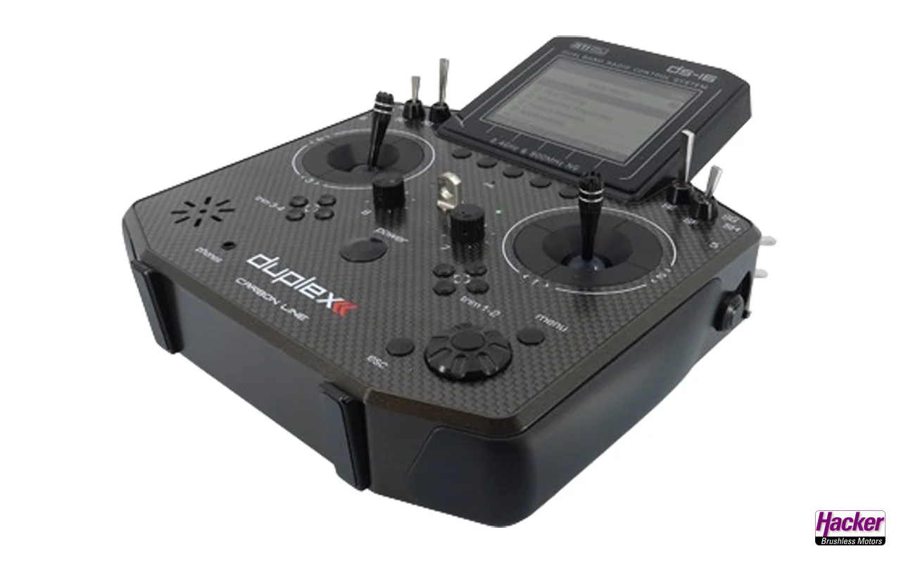 Jeti Duplex DS-16 Mk2 NG Carbonline MM Black Lacquered Transmitter Multimode DS16 with Rex 10 Receiver - Image 3