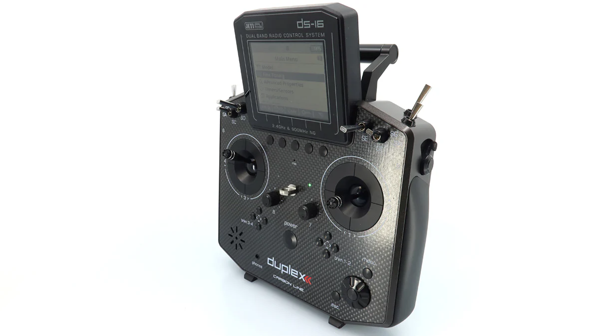 Jeti Duplex DS-16 Mk2 NG Carbonline MM Black Lacquered Transmitter Multimode DS16 with Rex 10 Receiver - Image 5
