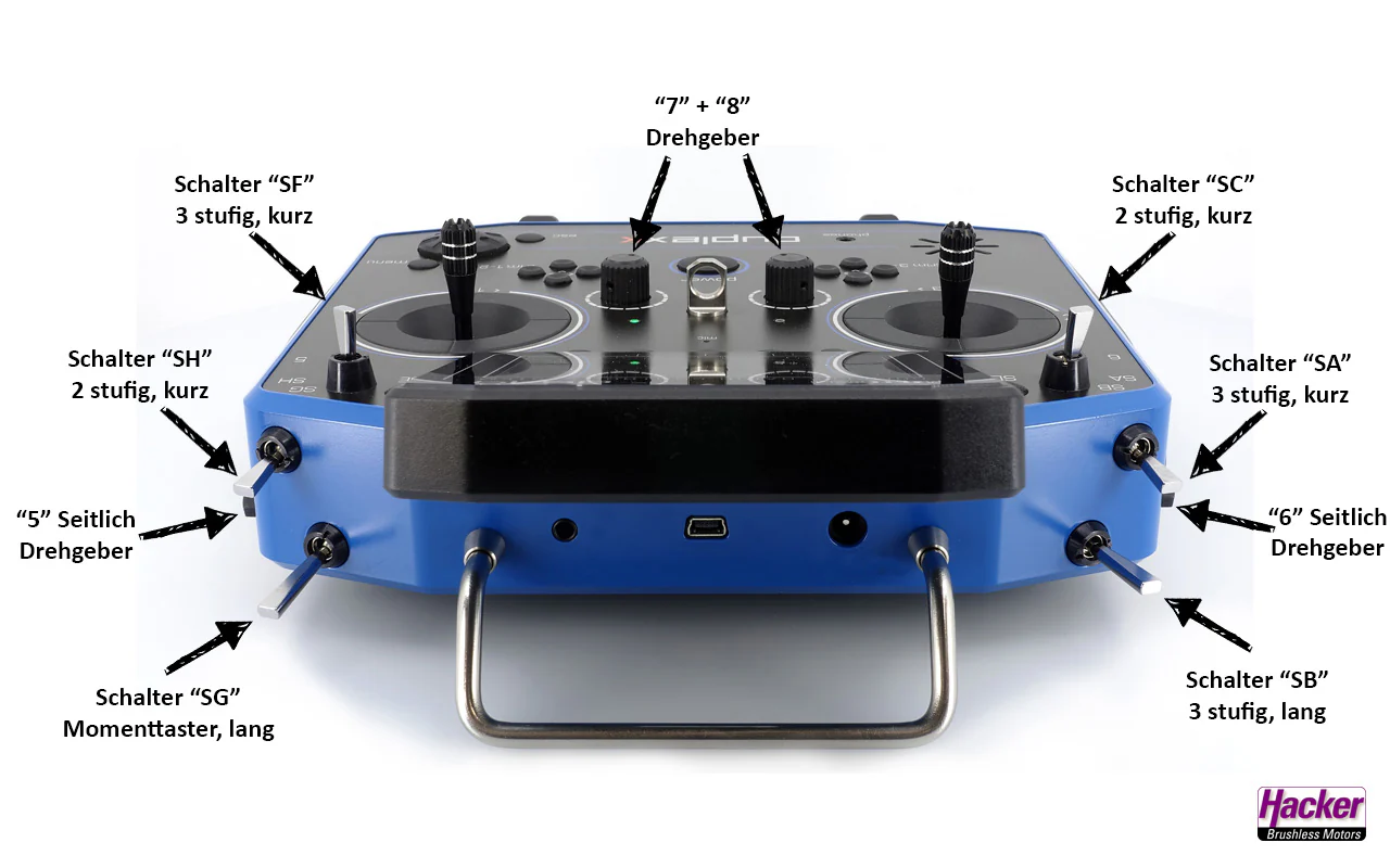 Jeti Duplex DS-16 Mk2 NG Carbonline MM Black Lacquered Transmitter Multimode DS16 with Rex 10 Receiver - Image 6