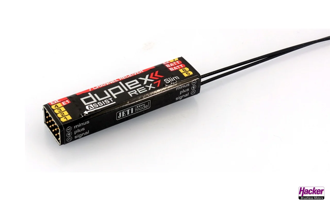 Jeti Duplex REX 7 SLIM Assist Receiver with Factory Vario Update JDEX-RR7S-A-Vario - Image 5