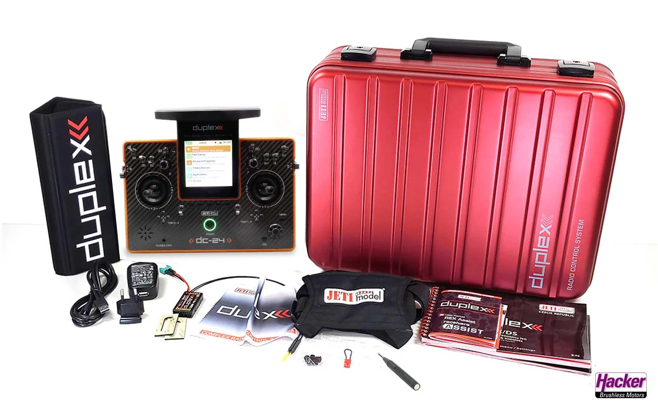 Jeti Duplex Tray Transmitter DC-24 II Rev.2 - Carbon Line Bronze DC24 with REX 12 Assist Receiver & Case - Image 4