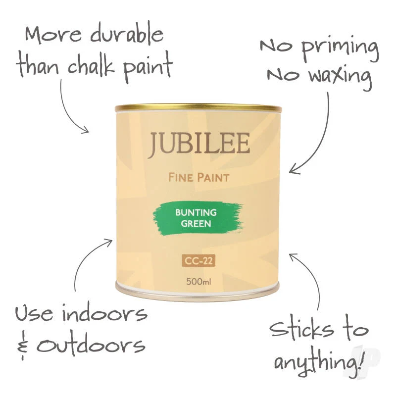 Jubilee Maker Paint - Bunting Green (500ml) GLDJ105018 - Image 2