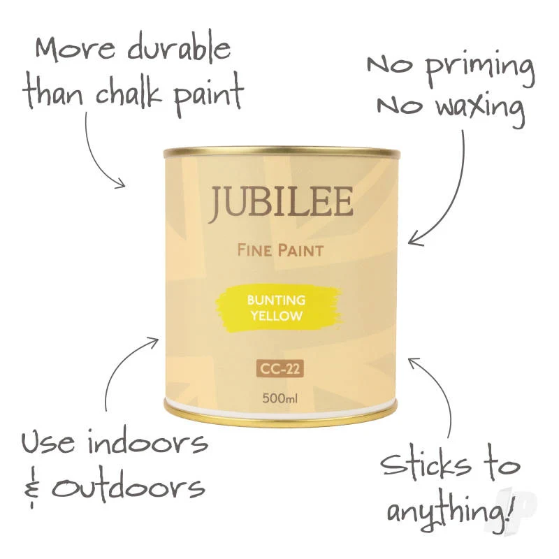 Jubilee Maker Paint - Bunting Yellow (500ml) GLDJ105013 - Image 2