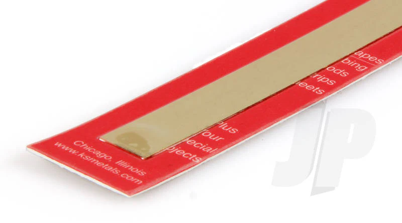 K&S .016 (0.41mm) x 1/2 (12.7mm) Brass Strip 12" (1 Pack) 231
